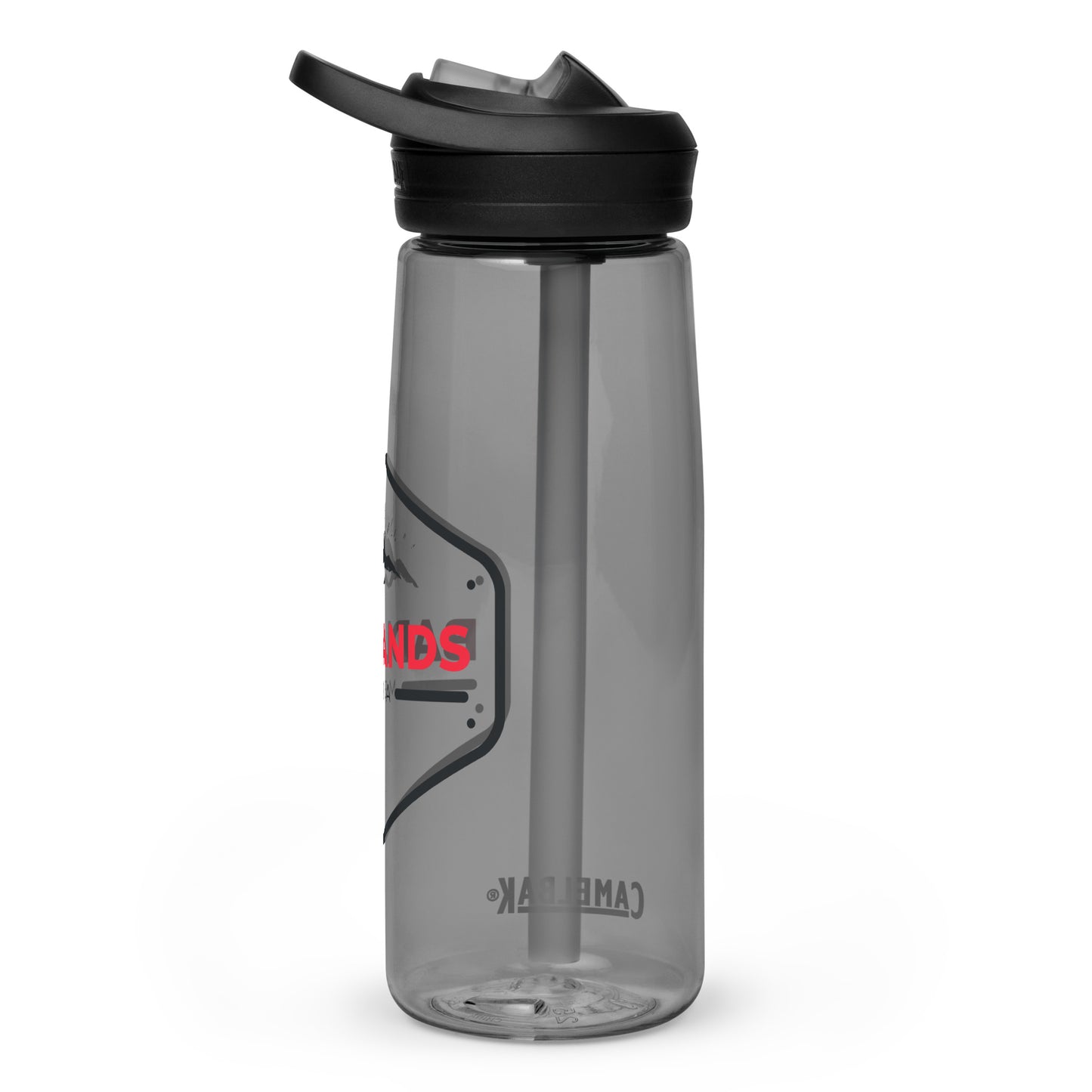 Badlands Sports Water Bottle (red/blk logo)