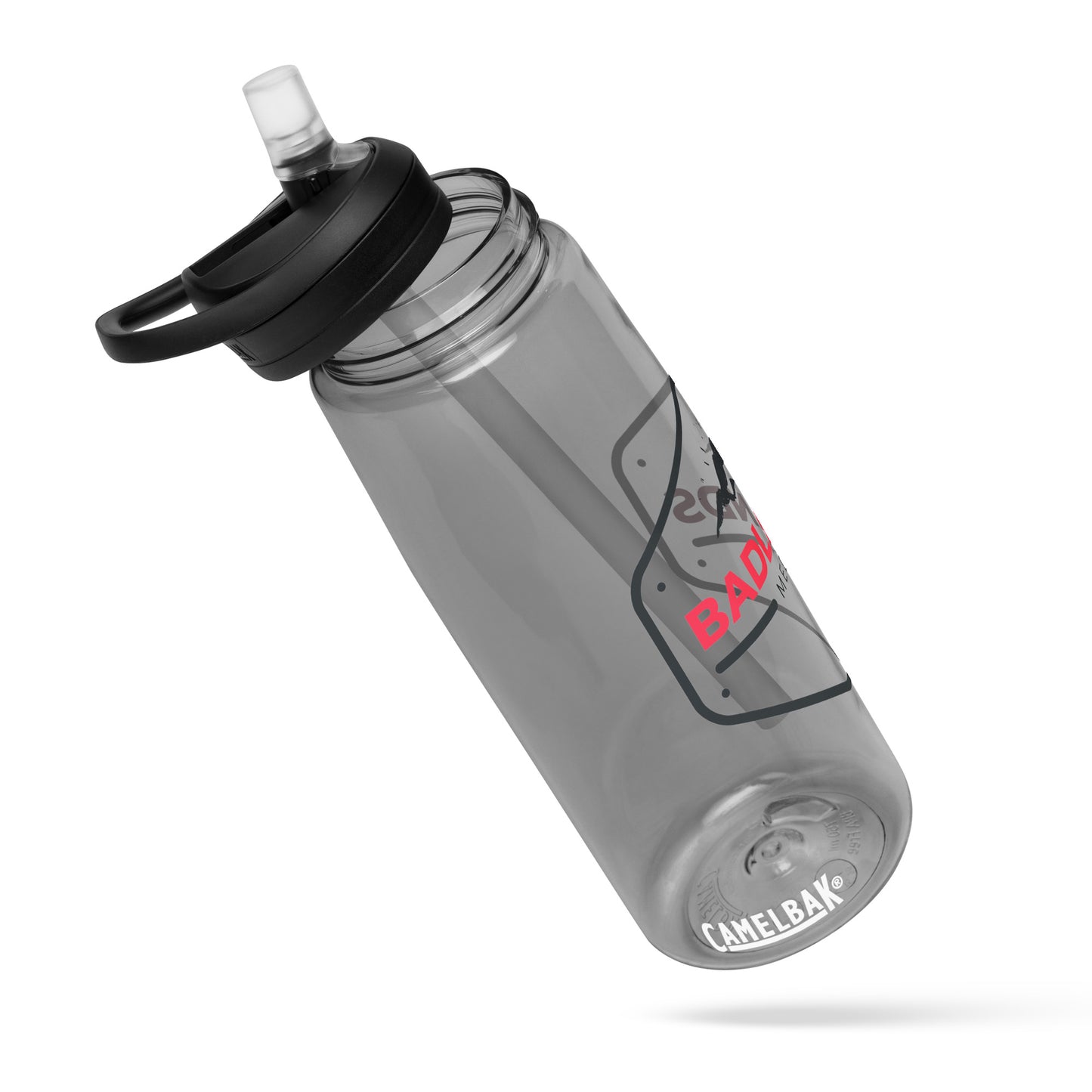 Badlands Sports Water Bottle (red/blk logo)