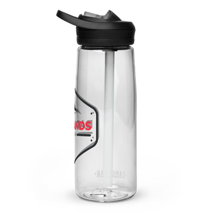 Badlands Sports Water Bottle (red/blk logo)