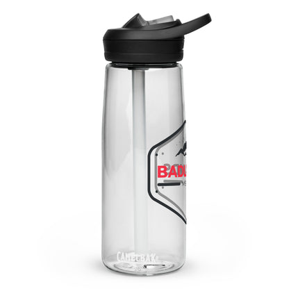 Badlands Sports Water Bottle (red/blk logo)