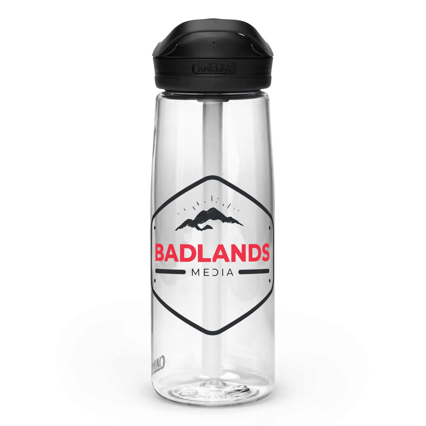 Badlands Sports Water Bottle (red/blk logo)