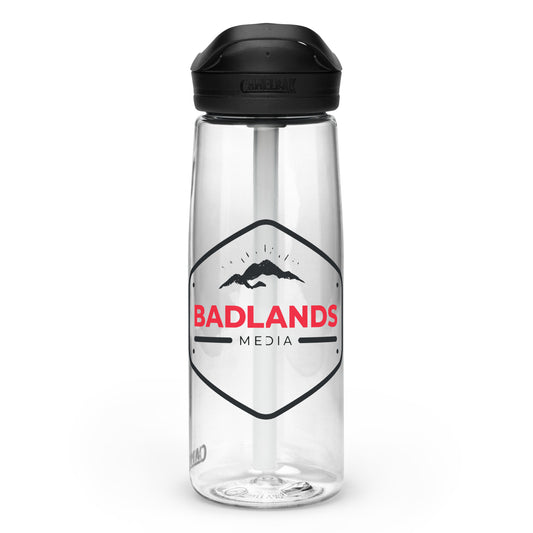 Badlands Sports Water Bottle (red/blk logo)