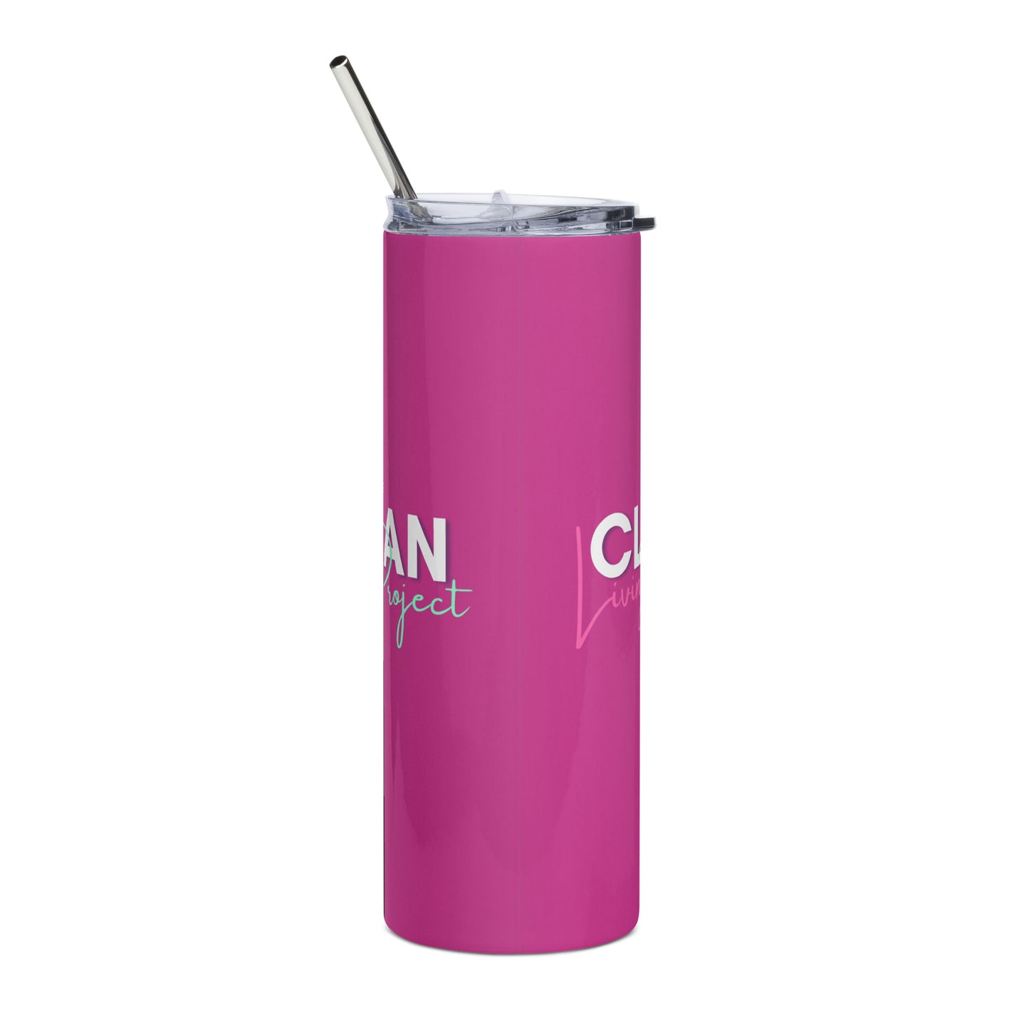 The Clean Living Project Stainless Steel Tumbler (hot pink)