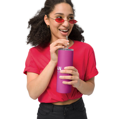 The Clean Living Project Stainless Steel Tumbler (hot pink)