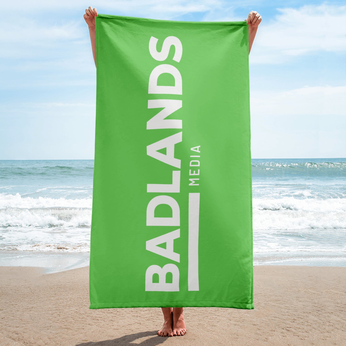 Badlands Beach or Bath Towel in lime