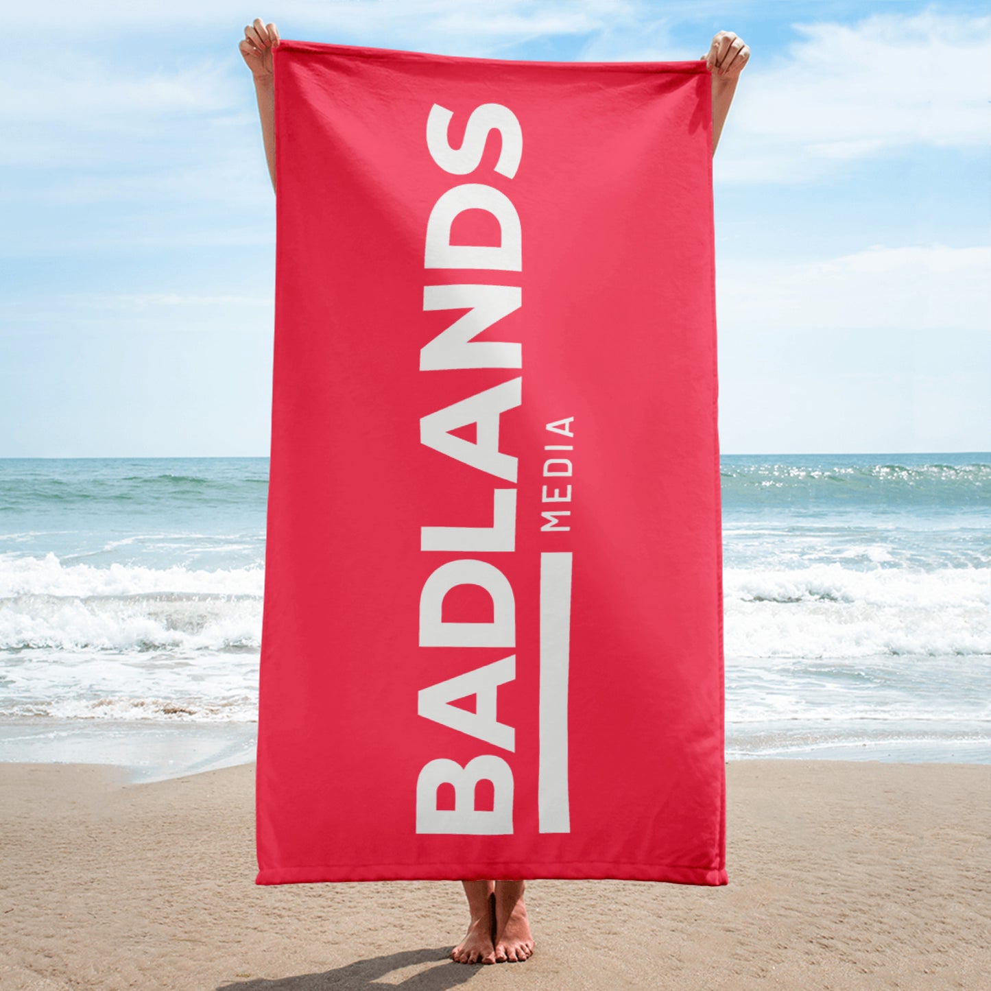 Badlands Beach or Bath Towel in strawberry