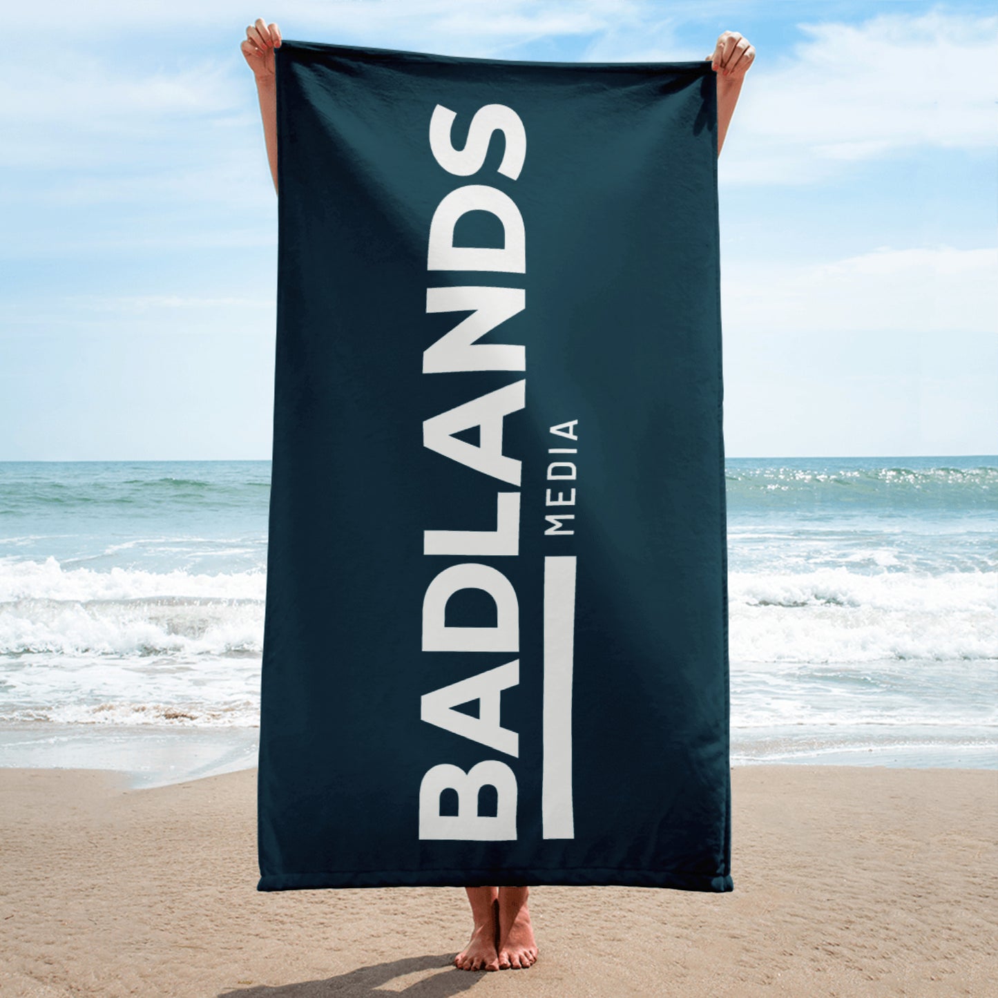 Badlands Beach or Bath Towel in admiral blue