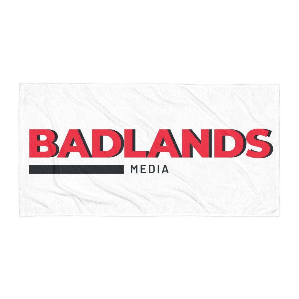 Badlands Beach or Bath Towel in white