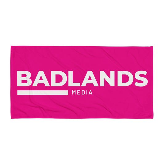 Badlands Beach or Bath Towel in raspberry