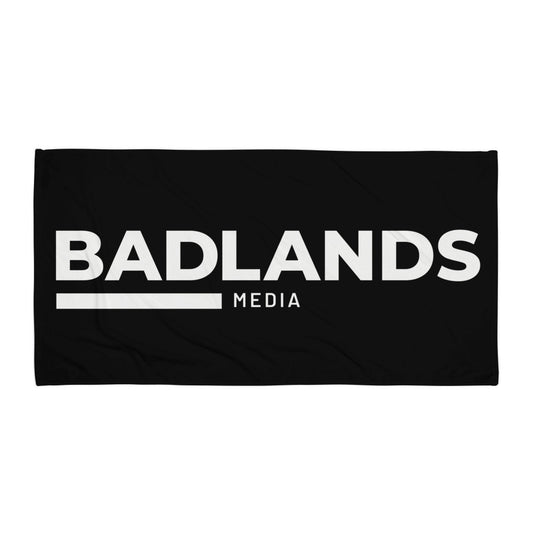 Badlands Beach or Bath Towel in black