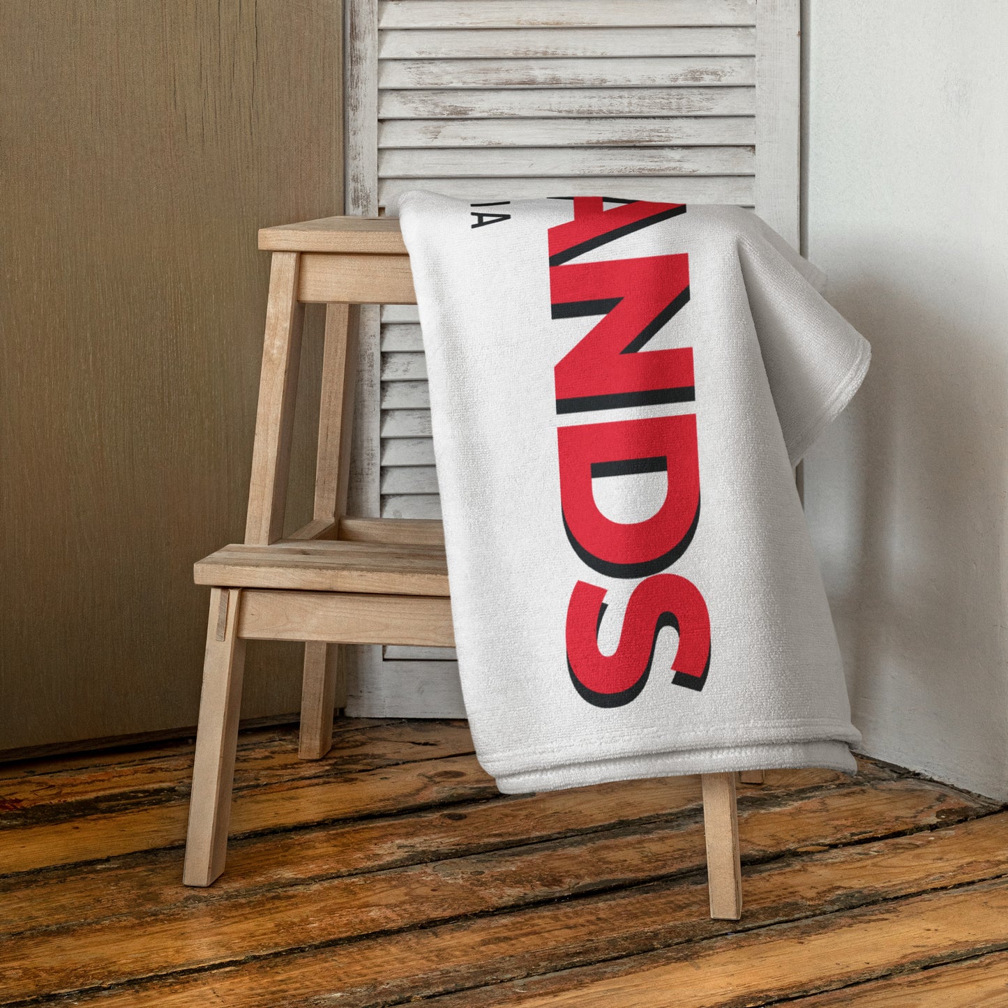 Badlands Beach or Bath Towel in white