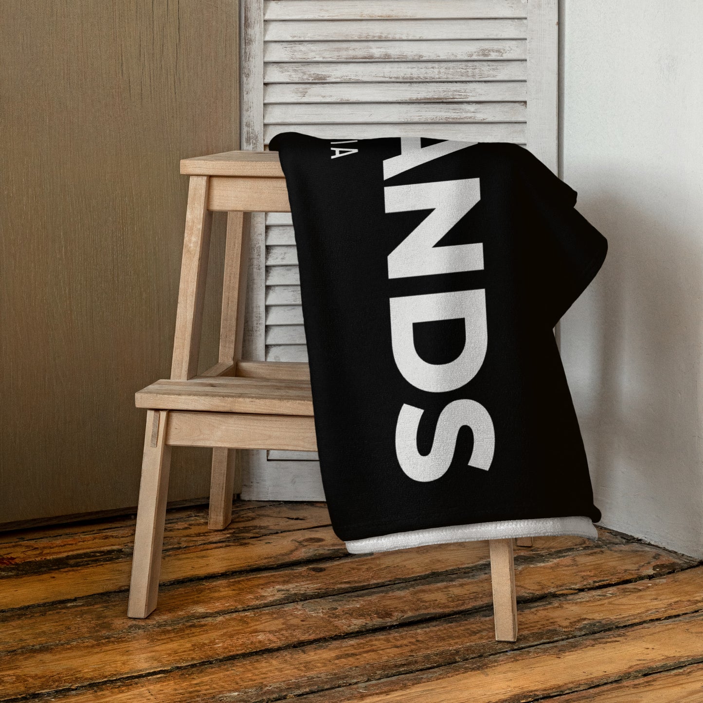 Badlands Beach or Bath Towel in black