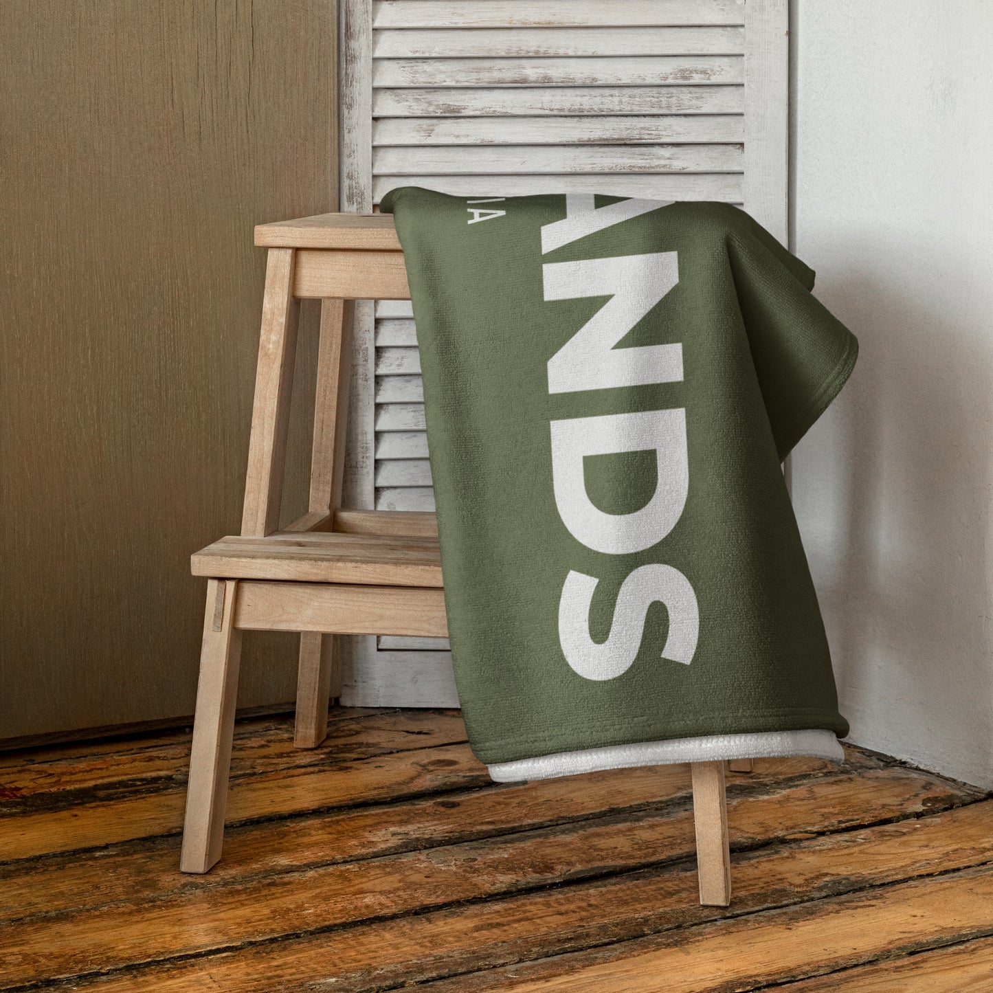 Badlands Beach or Bath Towel in olive