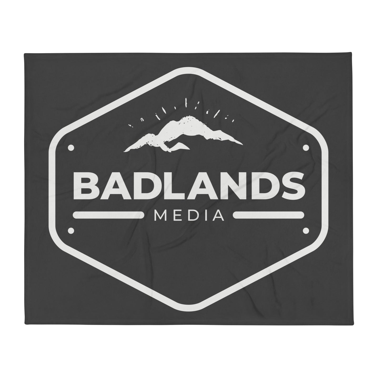 Badlands Throw Blanket in charcoal