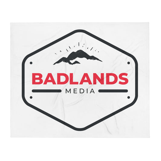 Badlands Throw Blanket in white