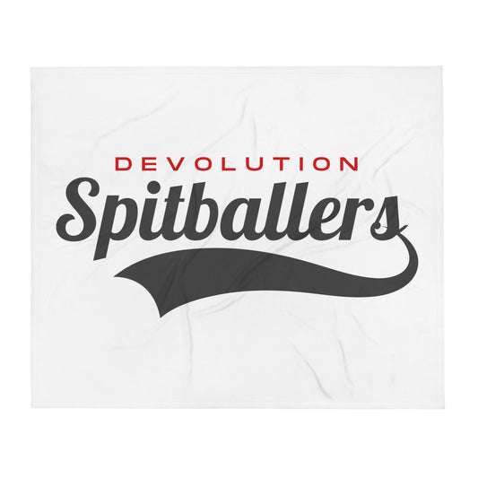 Spitballers Throw Blanket (white)