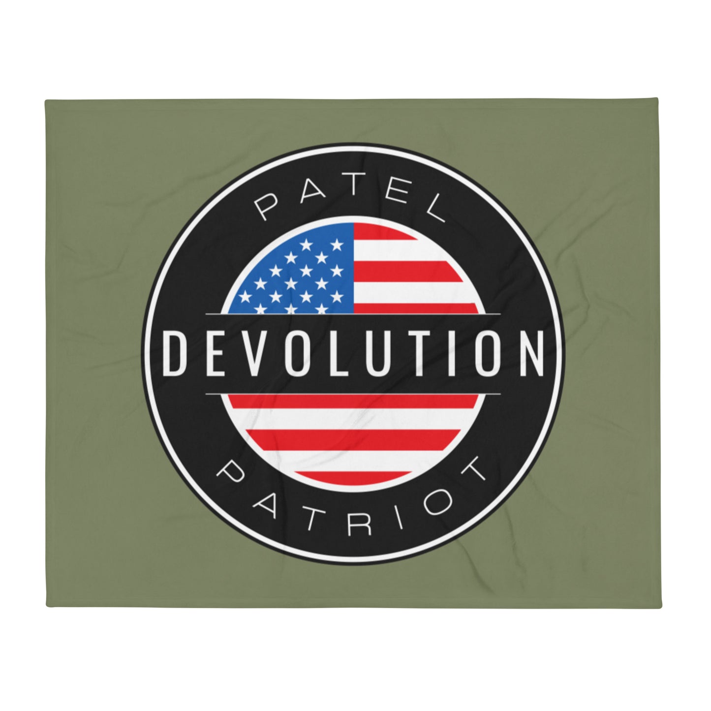 Devolution Circle Throw Blanket (army)