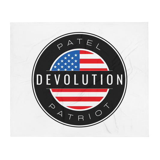 Devolution Circle Throw Blanket (white)