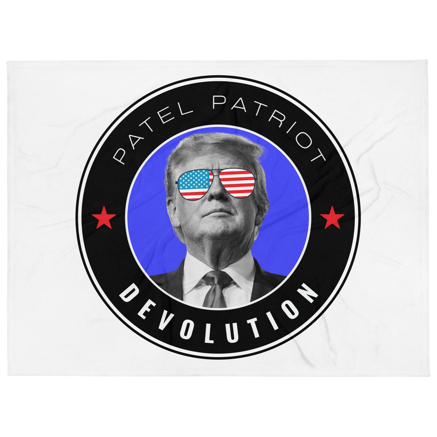 Trump Devolution Throw Blanket (white)