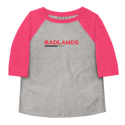 Badlands Toddler Baseball Shirt (red/blk logo)