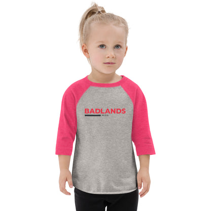 Badlands Toddler Baseball Shirt (red/blk logo)