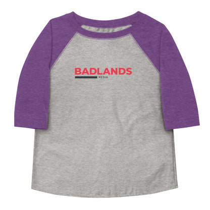 Badlands Toddler Baseball Shirt (red/blk logo)