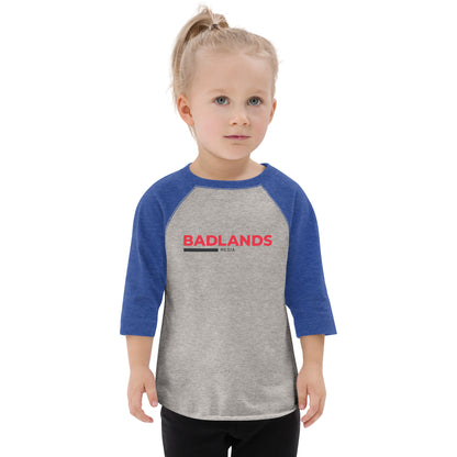 Badlands Toddler Baseball Shirt (red/blk logo)