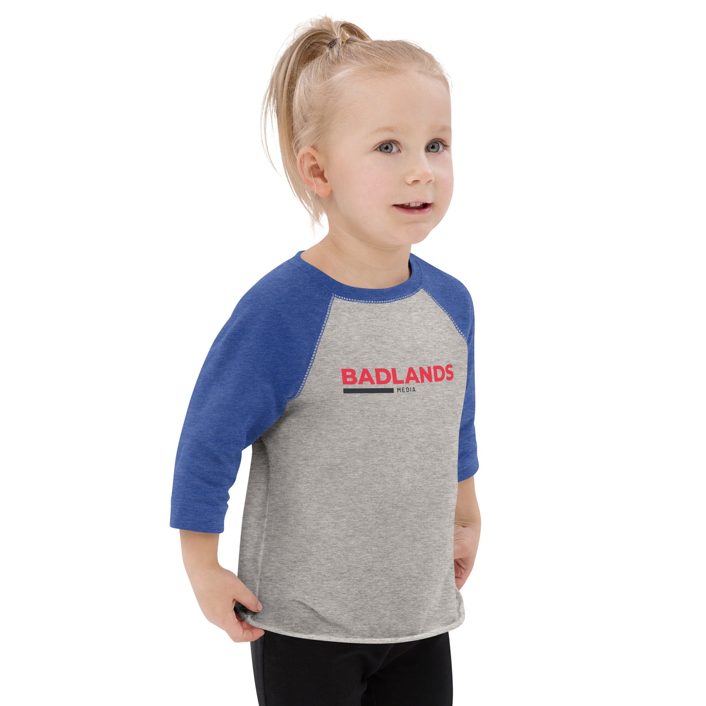 Badlands Toddler Baseball Shirt (red/blk logo)