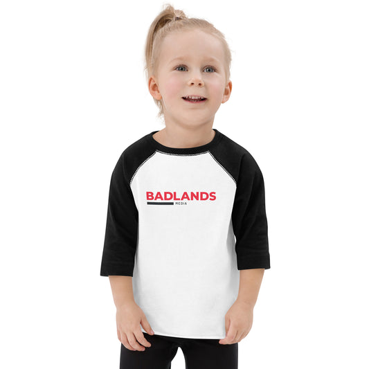 Badlands Toddler Baseball Shirt (red/blk logo)