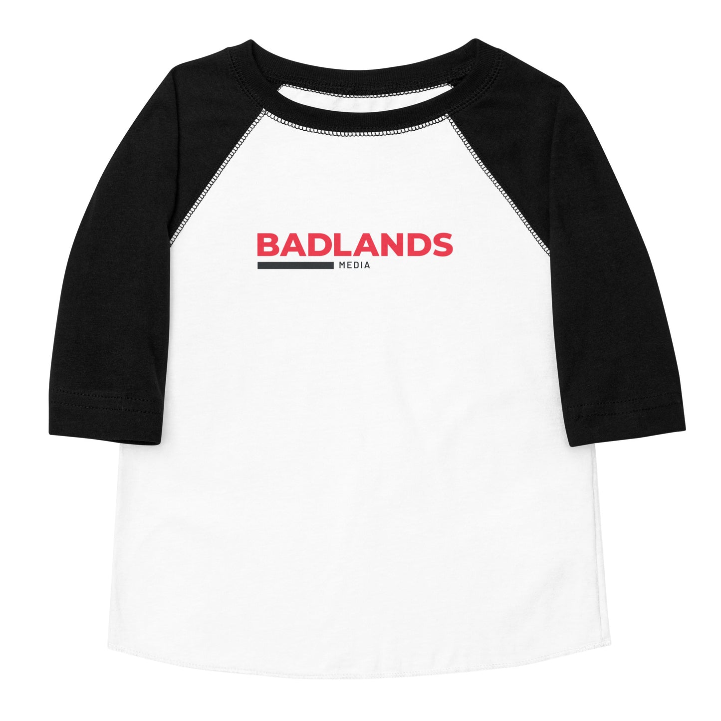 Badlands Toddler Baseball Shirt (red/blk logo)