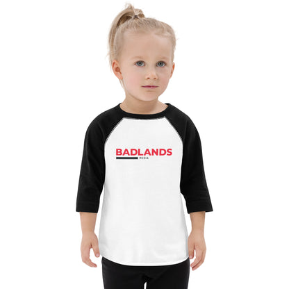 Badlands Toddler Baseball Shirt (red/blk logo)