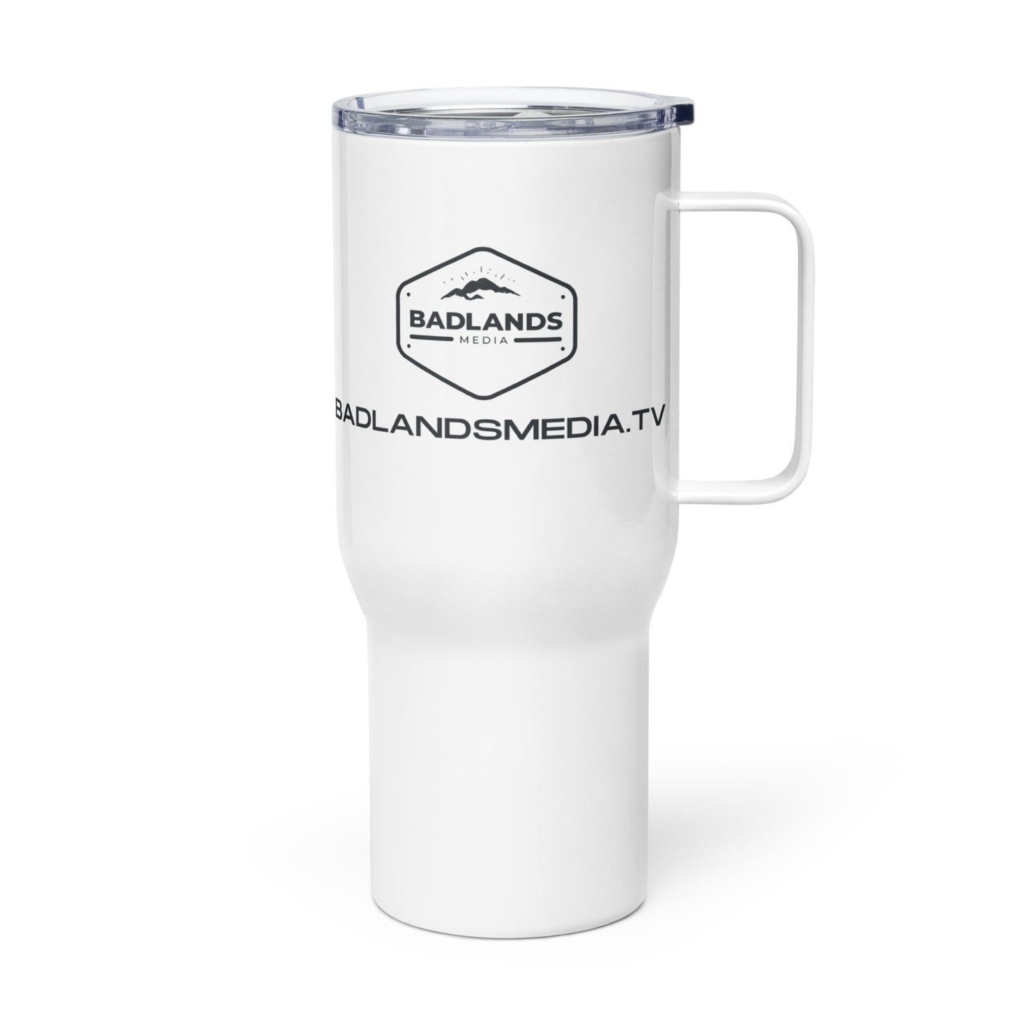 Badlands Story Hour Travel mug with a handle