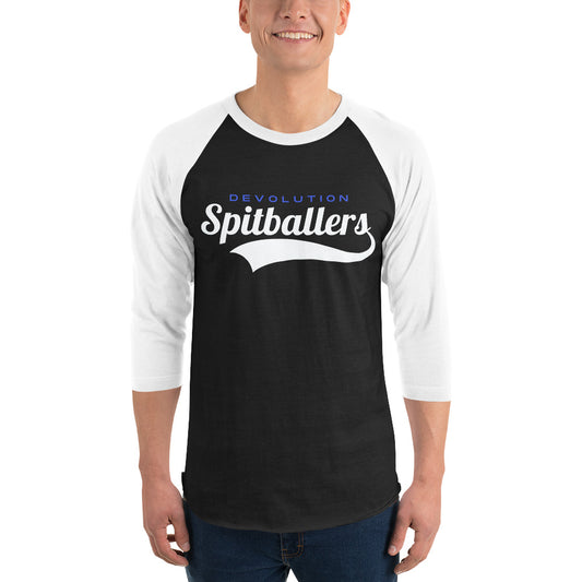 Spitballers 3/4 sleeve raglan shirt (white logo)