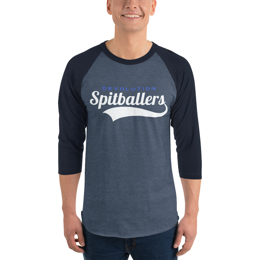 Spitballers 3/4 sleeve raglan shirt (white logo)