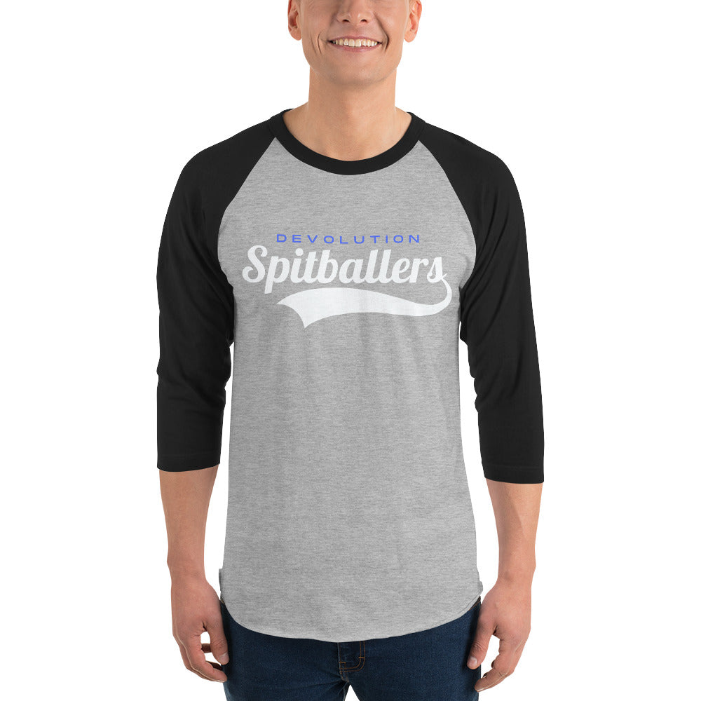 Spitballers 3/4 sleeve raglan shirt (white logo)