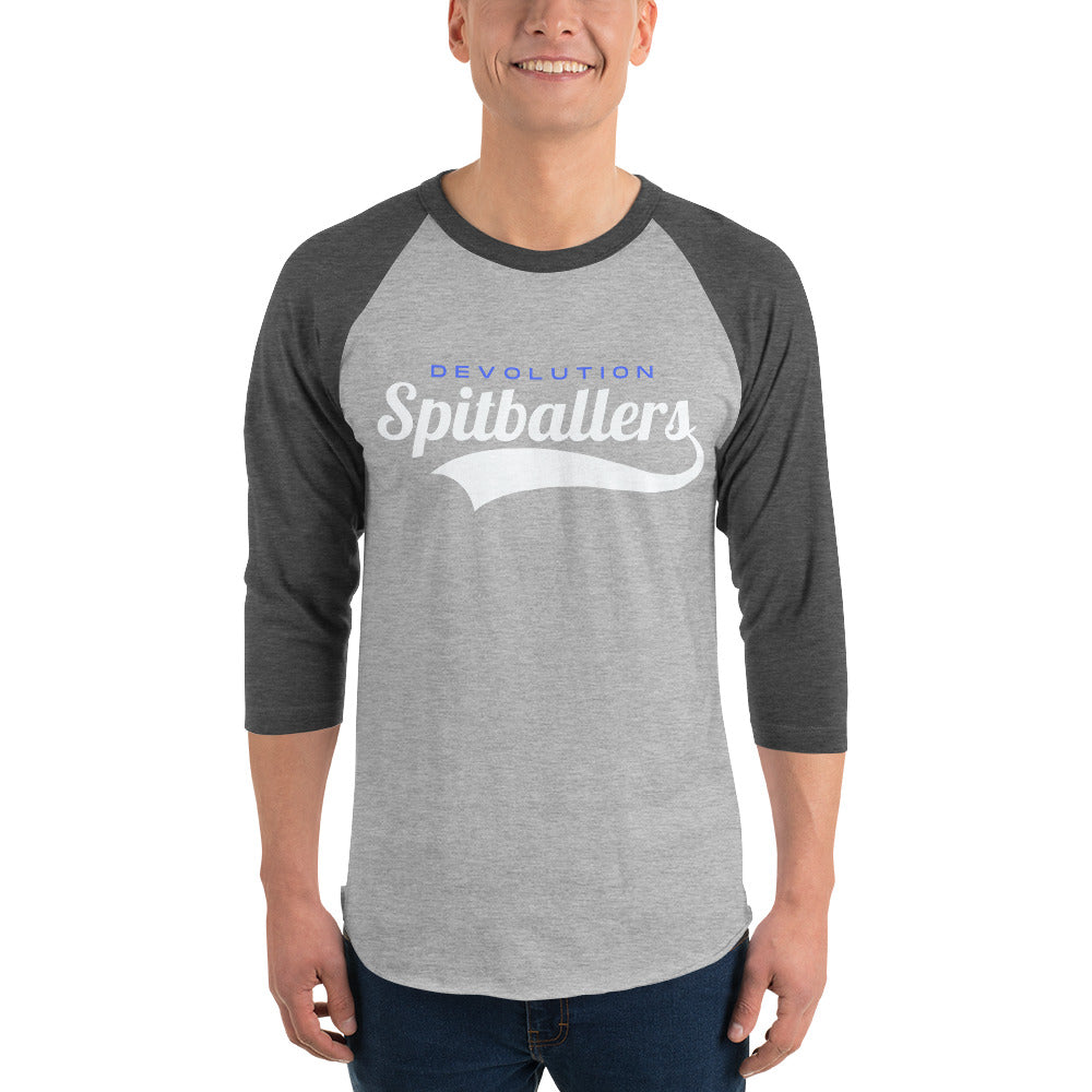 Spitballers 3/4 sleeve raglan shirt (white logo)