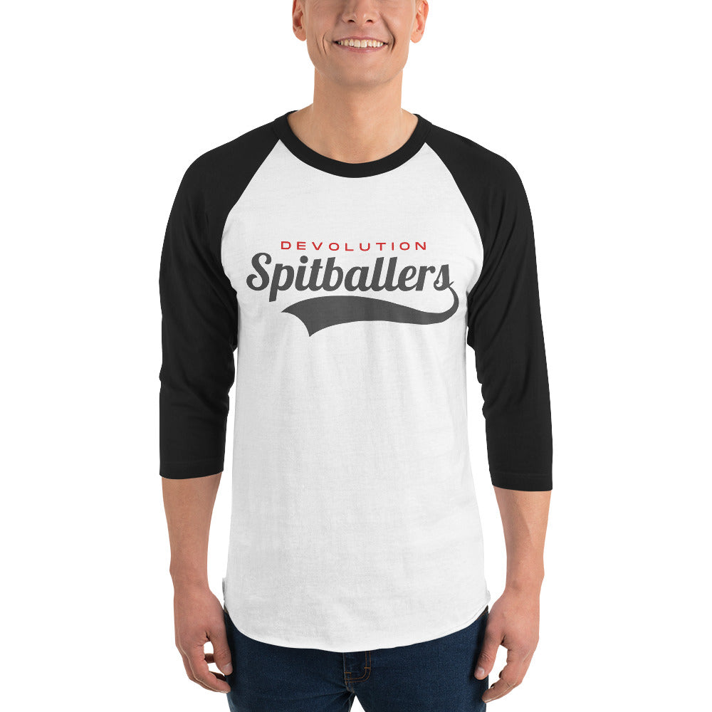 Spitballers 3/4 sleeve raglan shirt (dark logo)