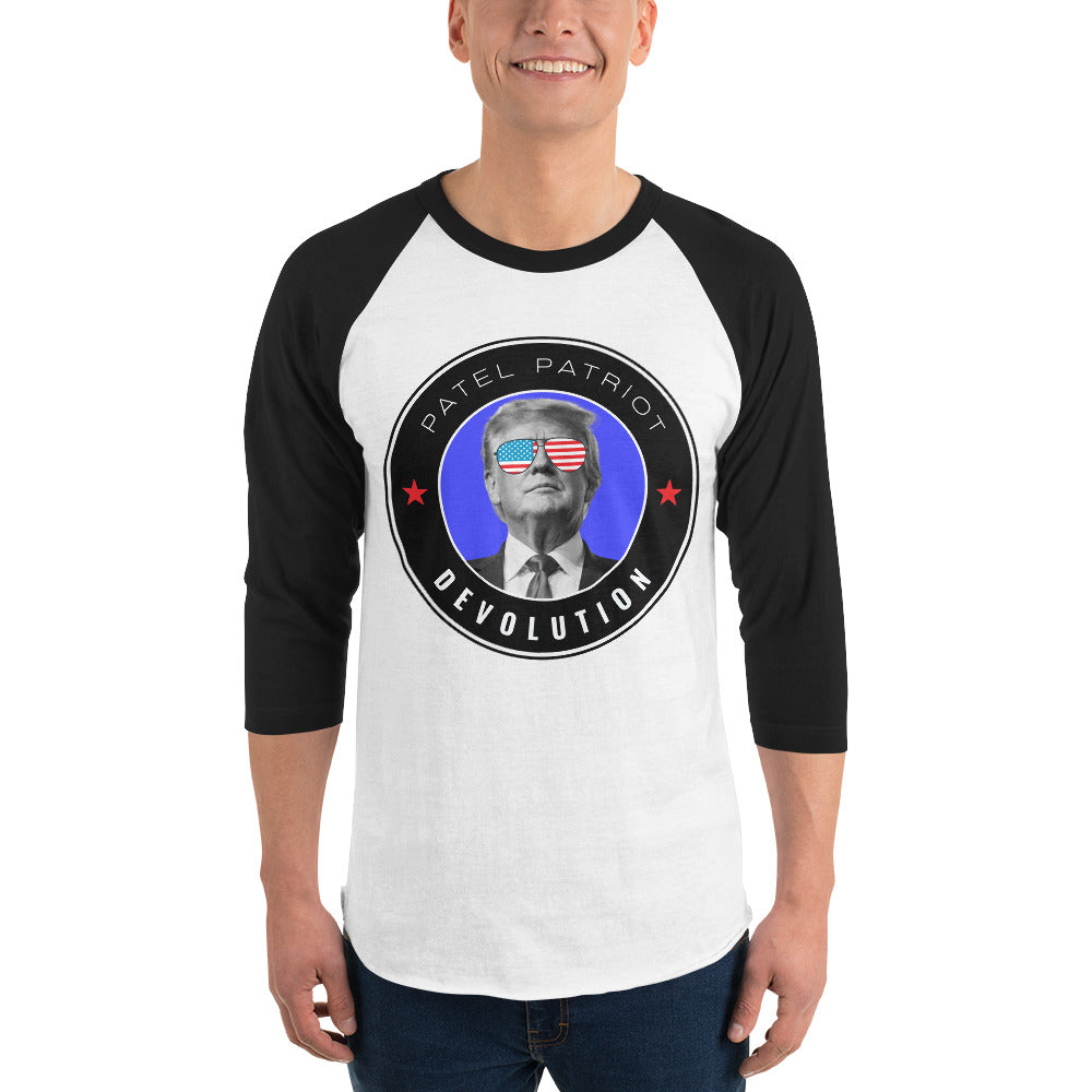 Trump Devolution 3/4 sleeve raglan shirt