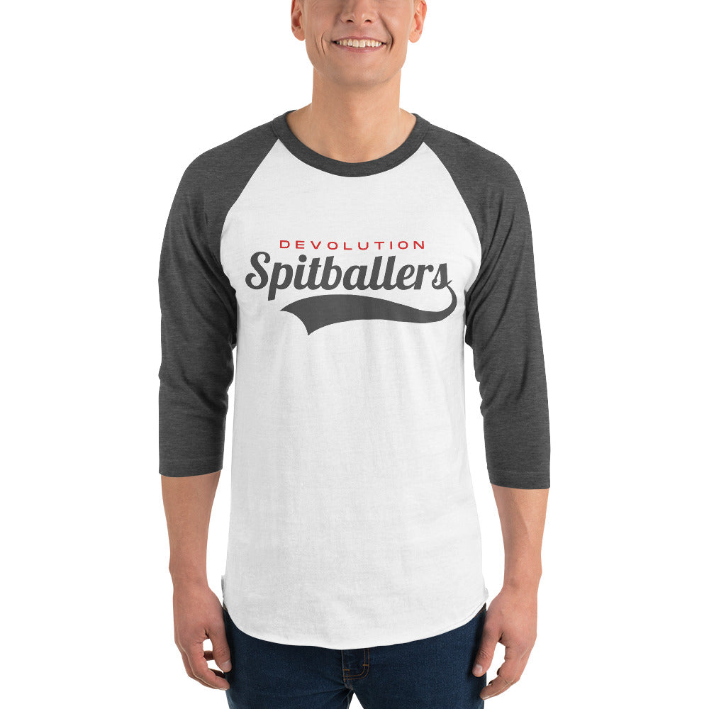 Spitballers 3/4 sleeve raglan shirt (dark logo)