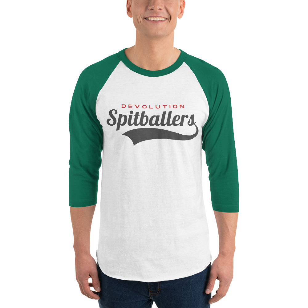 Spitballers 3/4 sleeve raglan shirt (dark logo)