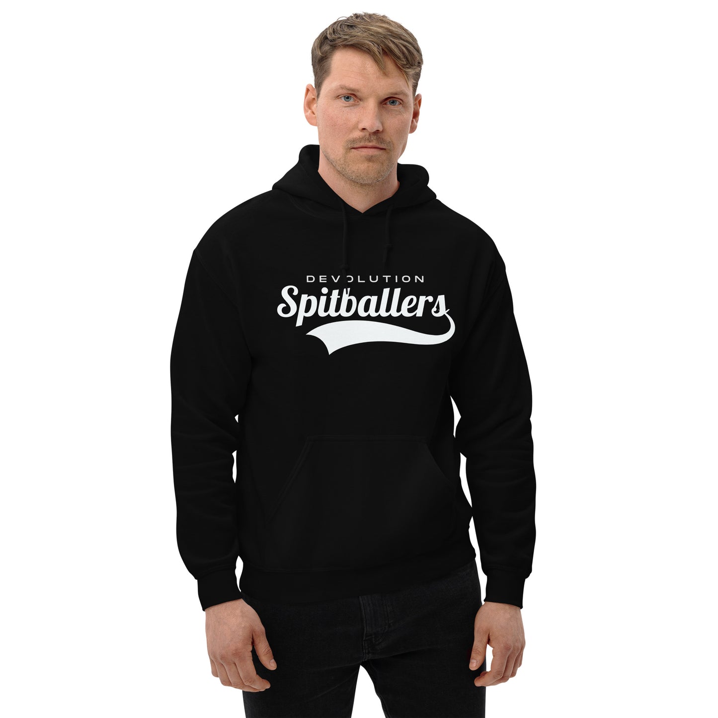 Spitballers Unisex Hoodie (white logo)