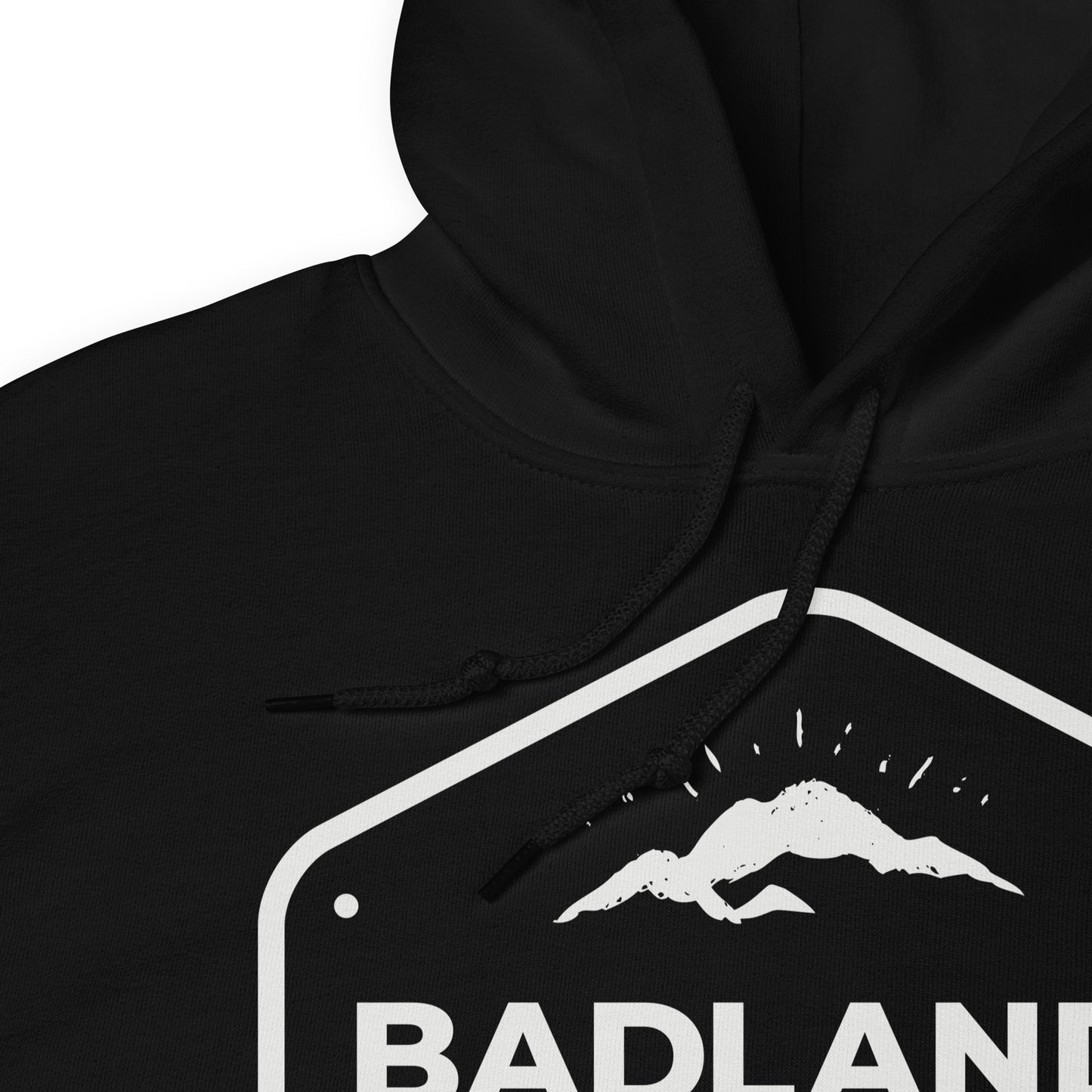 Badlands Hexagon Unisex Hoodie with white logo