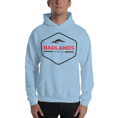 Badlands Hexagon Unisex Hoodie with red/blk logo