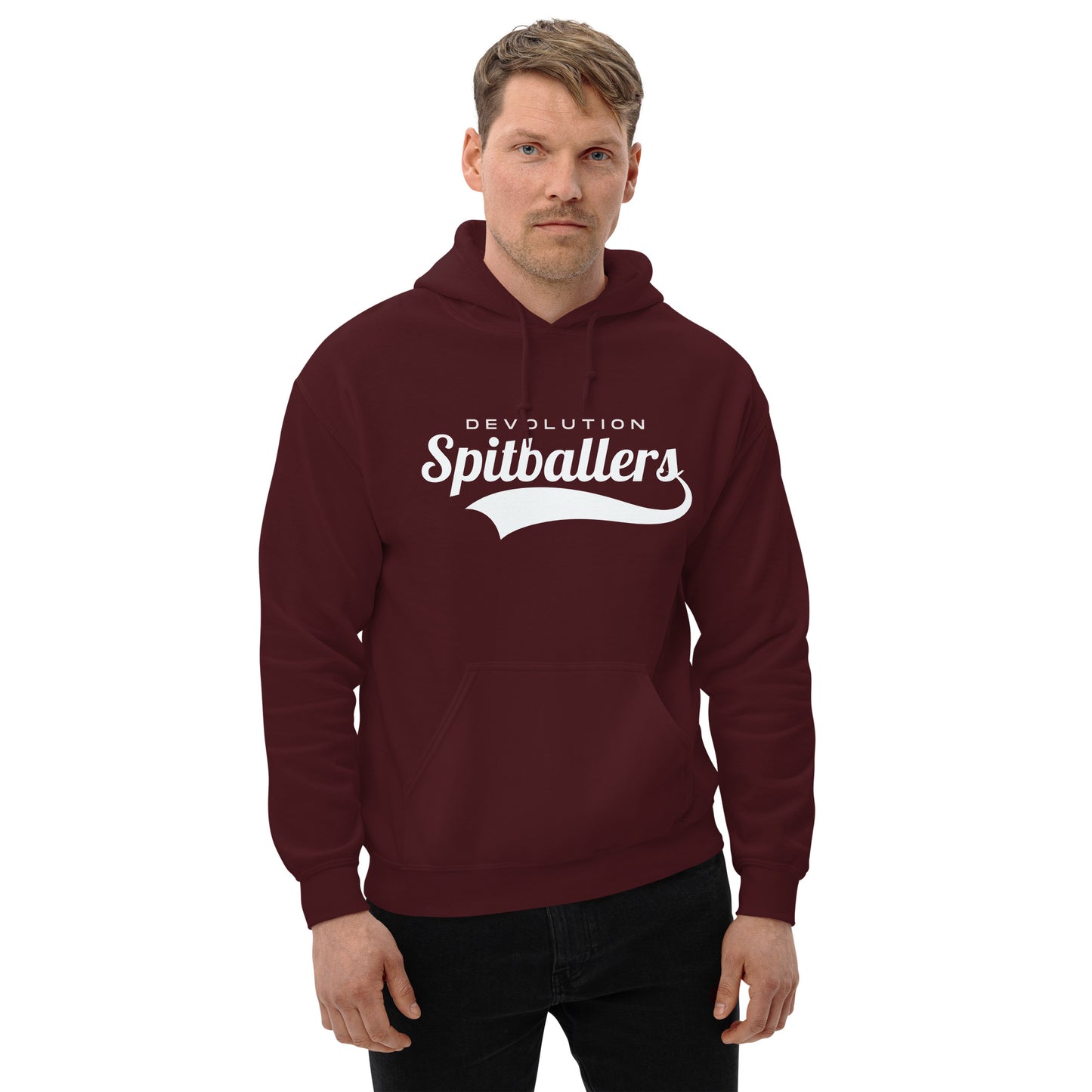 Spitballers Unisex Hoodie (white logo)