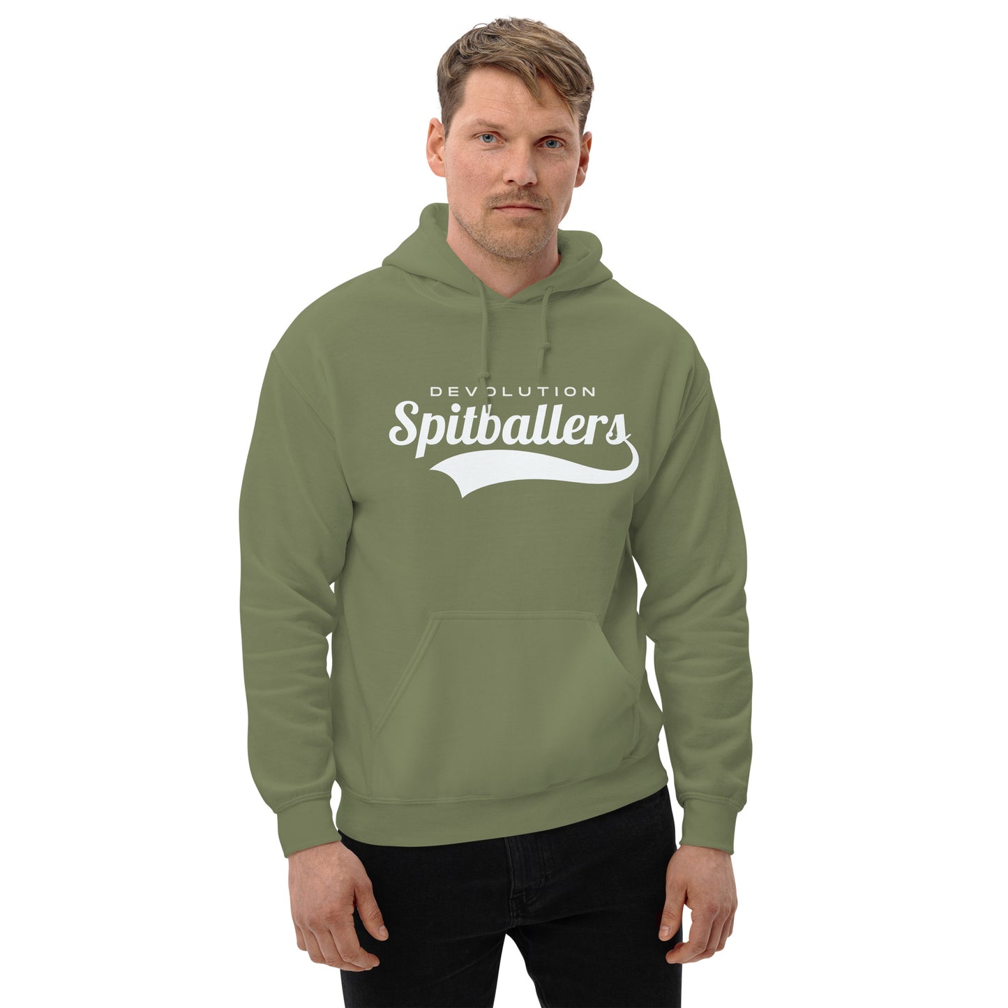 Spitballers Unisex Hoodie (white logo)