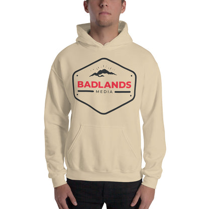 Badlands Hexagon Unisex Hoodie with red/blk logo