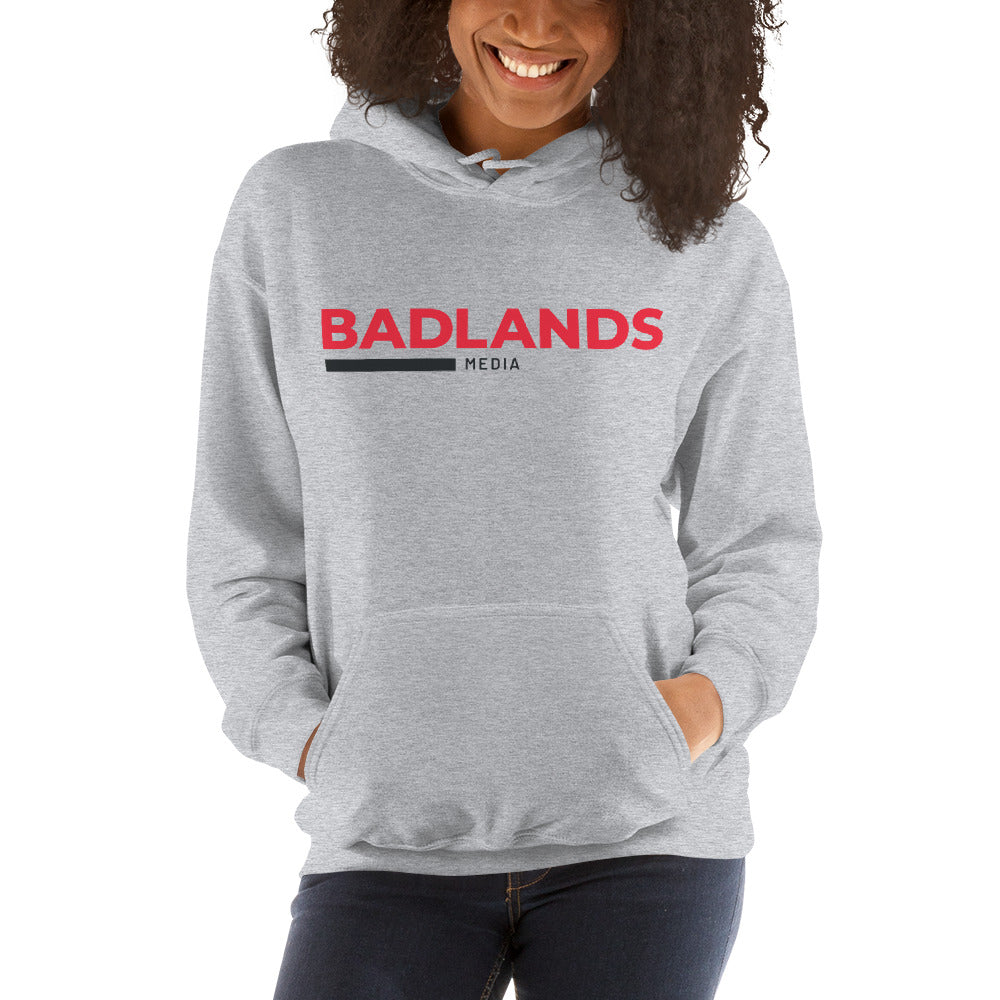 Badlands Unisex Hoodie (red/blk logo)