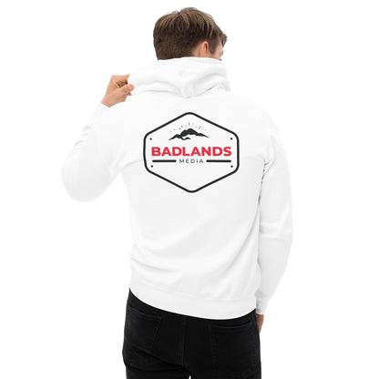 Badlands Front and Back Design Unisex Hoodie (red/blk logo)