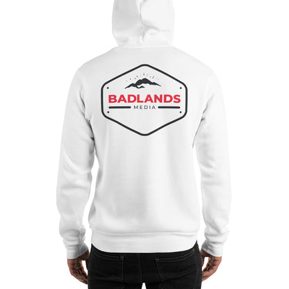 Badlands Front and Back Design Unisex Hoodie (red/blk logo)