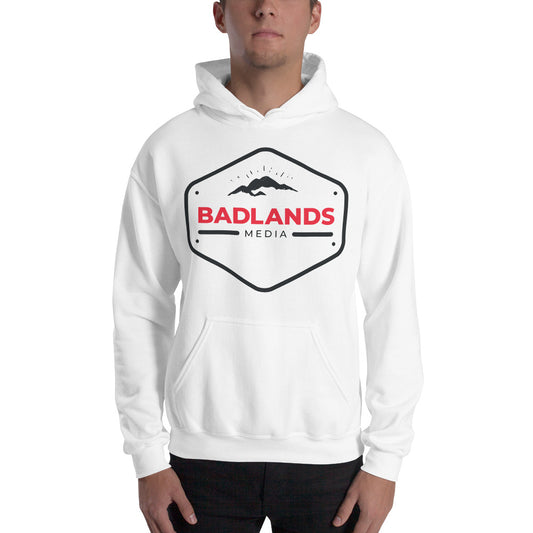 Badlands Hexagon Unisex Hoodie with red/blk logo